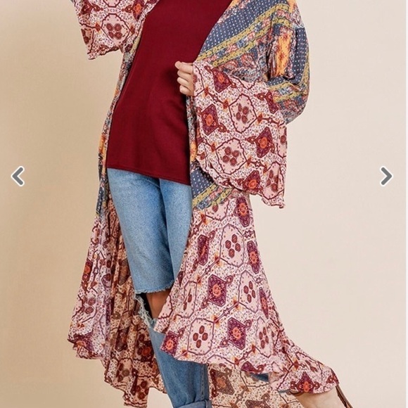 UMGEE  Piece Of My Heart Kimono/duster/cardigan - Picture 4 of 10
